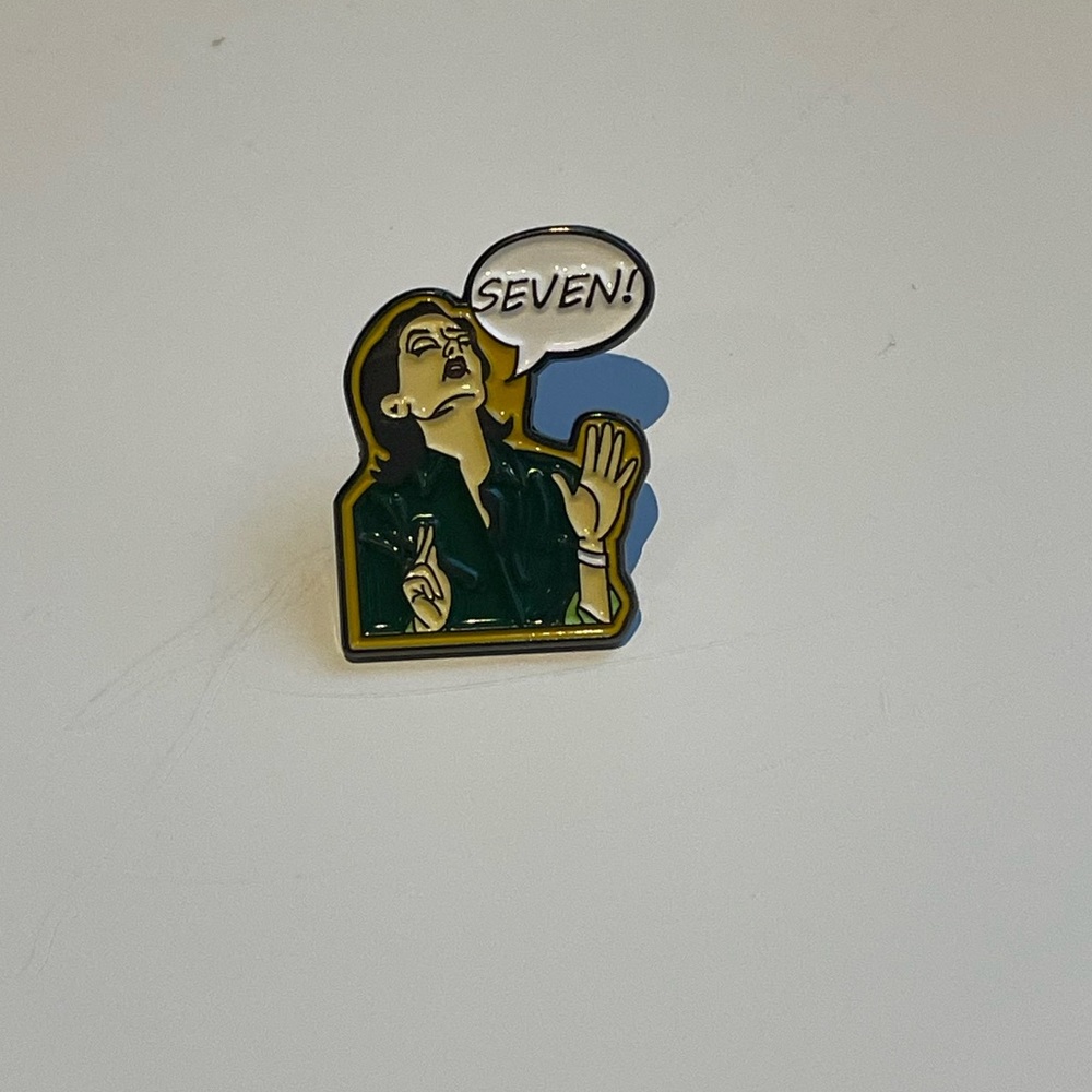 Friends Monica Geller “Seven” Enamel Pin | TV Show Fan Pin - Picture 2 of 3